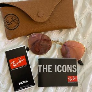 Ray-Ban Pink Mirror Glasses